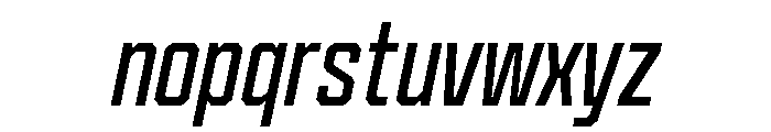 Cutmark Narrow Regular Italic Font LOWERCASE