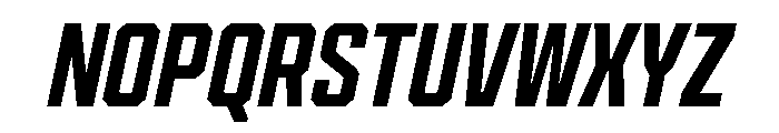 Cutmark Narrow Semi Bold Italic Font UPPERCASE