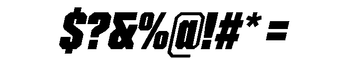 Cutmark Narrow Super Italic Font OTHER CHARS
