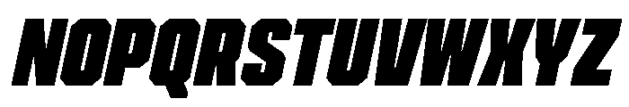 Cutmark Narrow Super Italic Font UPPERCASE