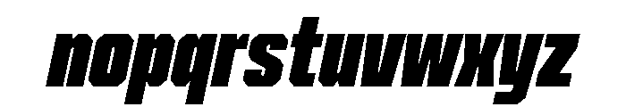 Cutmark Narrow Super Italic Font LOWERCASE