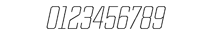 Cutmark Narrow Thin Italic Font OTHER CHARS