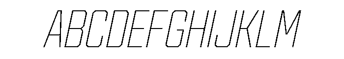 Cutmark Narrow Thin Italic Font UPPERCASE