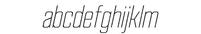 Cutmark Narrow Thin Italic FONT