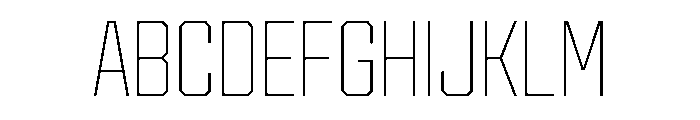 Cutmark Narrow Thin Font UPPERCASE