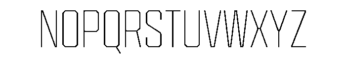 Cutmark Narrow Thin Font UPPERCASE