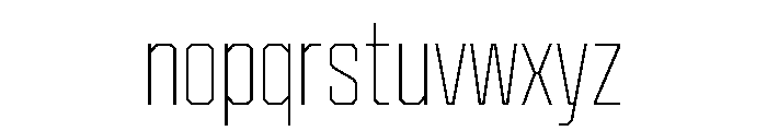 Cutmark Narrow Thin Font LOWERCASE
