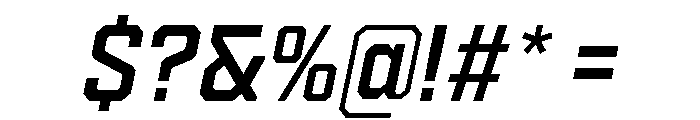 Cutmark Regular Italic Font OTHER CHARS