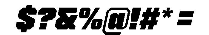 Cutmark Super Italic Font OTHER CHARS