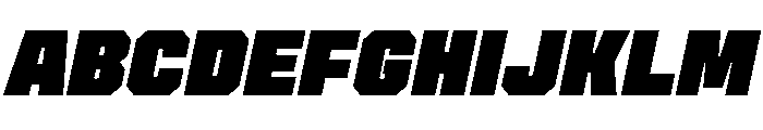 Cutmark Super Italic Font UPPERCASE