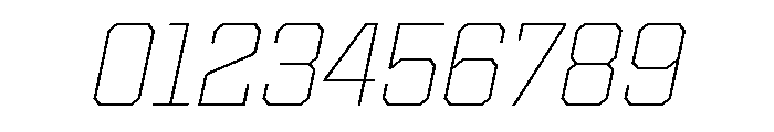 Cutmark Thin Italic Font OTHER CHARS