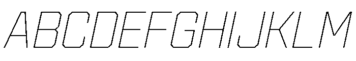 Cutmark Thin Italic Font UPPERCASE