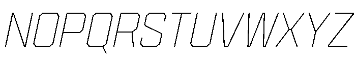Cutmark Thin Italic Font UPPERCASE