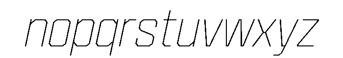Cutmark Thin Italic Font LOWERCASE