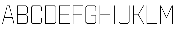 Cutmark Thin Font UPPERCASE