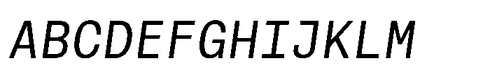 Cx Mono Italic Font UPPERCASE