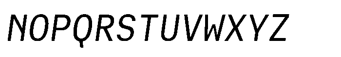 Cx Mono Italic Font UPPERCASE