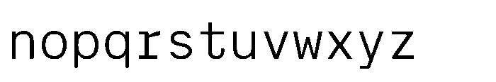 Cx Mono Light Font LOWERCASE