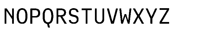 Cx Mono Regular Font UPPERCASE