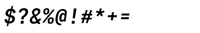 Cx Mono Semi Bold Italic Font OTHER CHARS