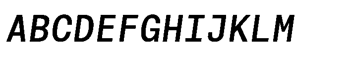 Cx Mono Semi Bold Italic Font UPPERCASE