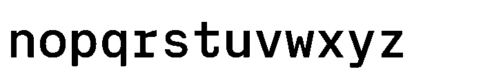 Cx Mono Semi Bold Font LOWERCASE