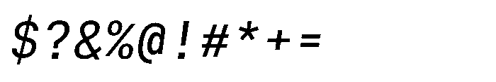Cx Mono Variable Italic Italic Font OTHER CHARS