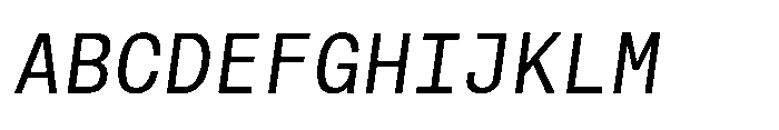 Cx Mono Variable Italic Italic Font UPPERCASE
