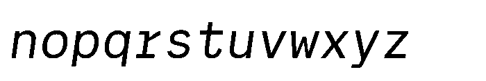 Cx Mono Variable Italic Italic Font LOWERCASE