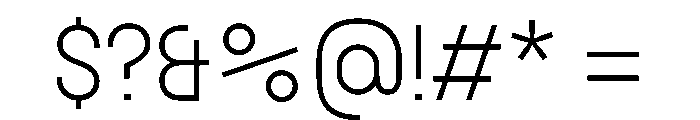 CX80 2Light Font OTHER CHARS