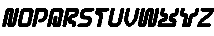 CYBER CITY Bold Italic Font UPPERCASE
