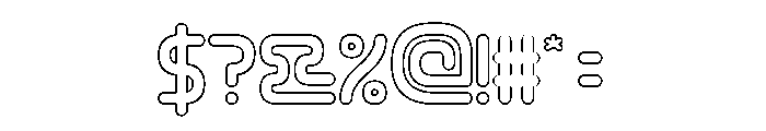 CYBER CITY-Hollow Font OTHER CHARS