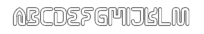 CYBER CITY-Hollow Font UPPERCASE