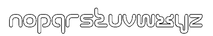 CYBER CITY-Hollow Font LOWERCASE