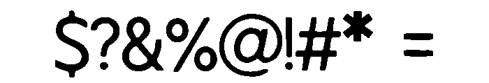 Cyan Font OTHER CHARS