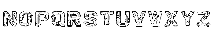 Cyber Circuit Outline Regular Font UPPERCASE