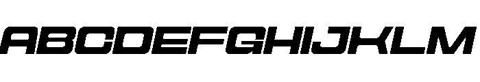 Cyfor Bold Oblique Font UPPERCASE