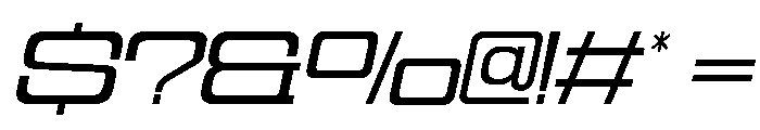 Cyfor Light Oblique Font OTHER CHARS