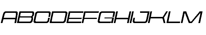 Cyfor Light Oblique Font UPPERCASE