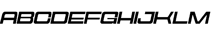 Cyfor Medium Oblique Font UPPERCASE