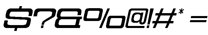 Cyfor Oblique Font OTHER CHARS
