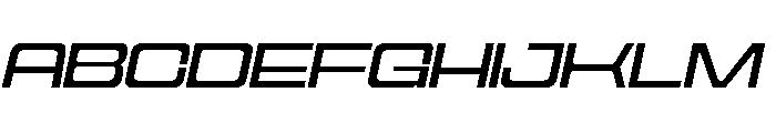 Cyfor Oblique Font UPPERCASE