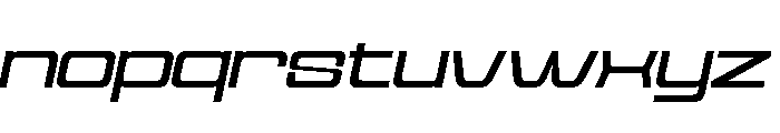 Cyfor Oblique Font LOWERCASE
