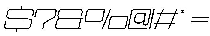 Cyfor Thin Oblique Font OTHER CHARS