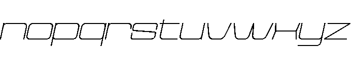 Cyfor Thin Oblique Font LOWERCASE