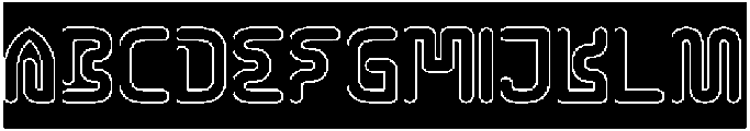 CYBER CITY-Hollow-Inverse otf (400) Font UPPERCASE