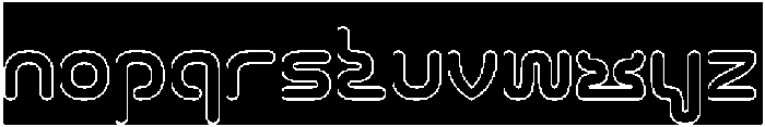 CYBER CITY-Hollow-Inverse otf (400) Font LOWERCASE