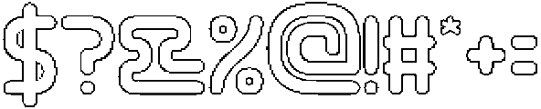 CYBER CITY-Hollow otf (400) Font OTHER CHARS
