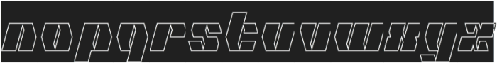 CYBERNETIC MAN-Hollow-Inverse otf (400) Font LOWERCASE