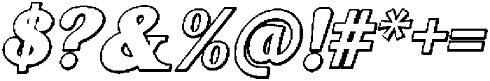 CYLARITH DRAKETH CAPS 3D Italic otf (400) Font OTHER CHARS